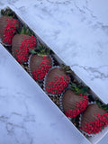 Half Dozen milk chocolate with red hearts